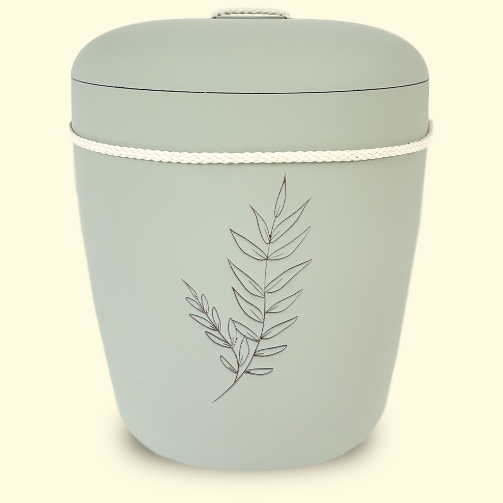 Tummanvihreä uurna sivustolta www.benutree.fi